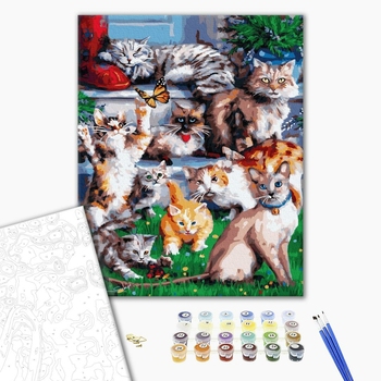 Картина по номерам Тварини, птахи та риби - Домашні котики