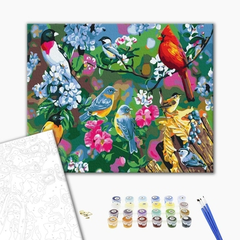 Картина по номерам Тварини, птахи та риби - Яскраві птахи