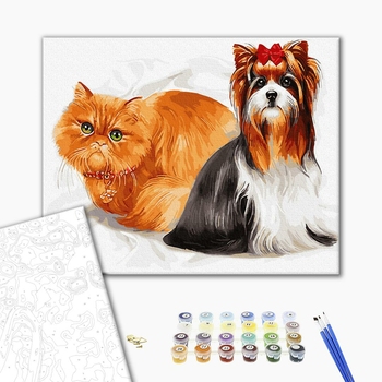 Картина по номерам Тварини, птахи та риби - Улюблені чотирилапі друзі