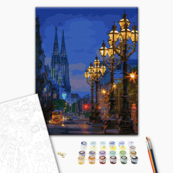 Картина по номерам Города - Вечірня вулиця