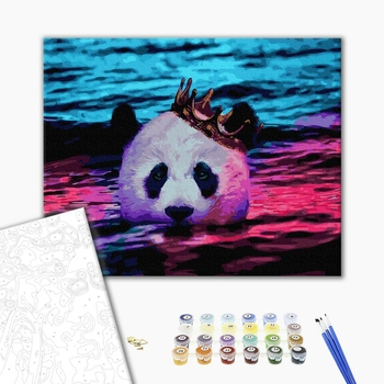 Картина по номерам Тварини, птахи та риби - Королівська панда