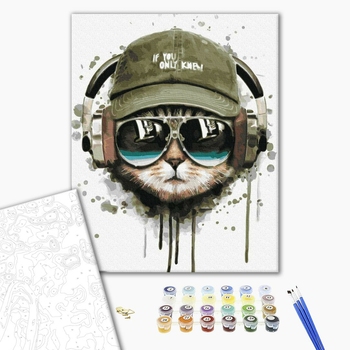 Картина по номерам Тварини, птахи та риби - DJ Кіт