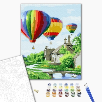 Картина по номерам Пейзажі - Запуск повітряних куль