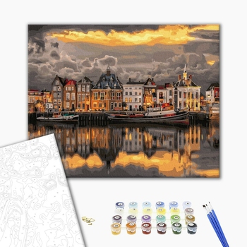 Картина по номерам Города - Вечір в Стокгольмі