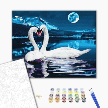 Картина по номерам Тварини, птахи та риби - Лебедина ніч