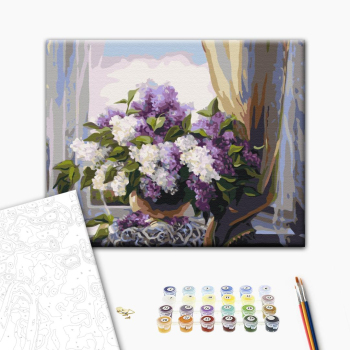 Картина по номерам Квіти - Бузок біля вікна