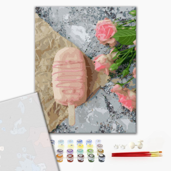 Картина по номерам Преміум картини - Трояндове морозиво