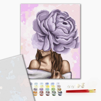 Lady with a purple peony