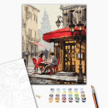 Картина по номерам Люди на картинах - Лондонське кафе