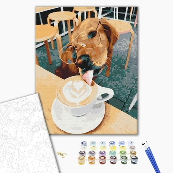 Картина по номерам Тварини, птахи та риби - Лате для улюбленця