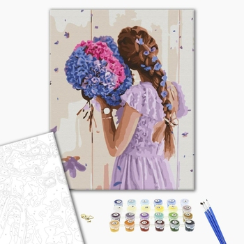 Картина по номерам Люди на картинах - Улюблені гортензії