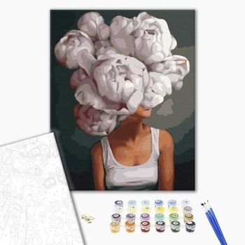 Картина по номерам Люди на картинах - Множество пионов