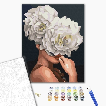 Картина по номерам Люди на картинах - Піоновидна дівчина