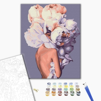 Картина по номерам Люди на картинах - Жіночні піони