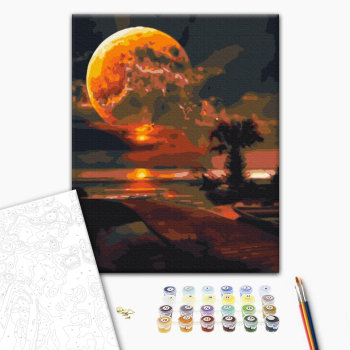 Картина по номерам Пейзажі - Фантастичний захід сонця