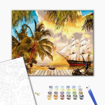 Картина по номерам Пейзажі - Тропічний берег