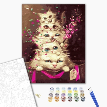 Картина по номерам Тварини, птахи та риби - Емоційні кошенята