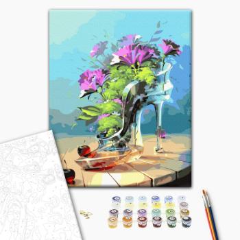 Картина по номерам Квіти - Кришталева туфелька