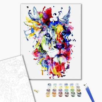 Картина по номерам Поп Арт - Фантастичний лев