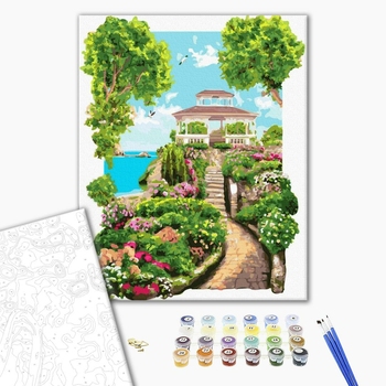 Картина по номерам Пейзажі - Колонада в саду