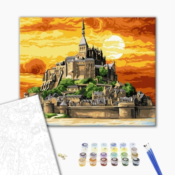 Картина по номерам Пейзажі - Замок на горі