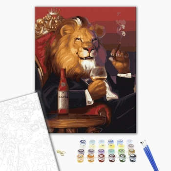 Картина по номерам Тварини, птахи та риби - Містер Лев