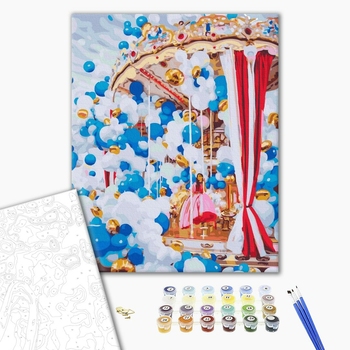 Картина по номерам Авторські колекції - Карусель в повітряних кульках