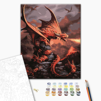 Картина по номерам Авторські колекції - Вогняний дракон
