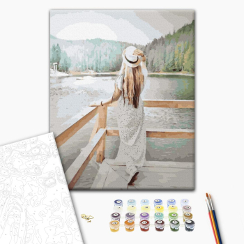 Картина по номерам Люди на картинах - Вид на Синевир