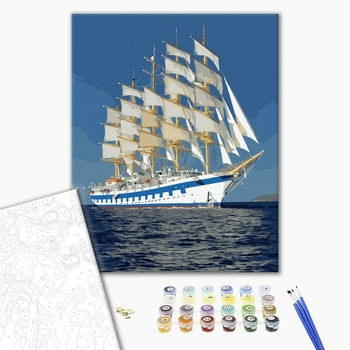 Картина по номерам Кораблі, автомобілі та літаки - Вітрильник