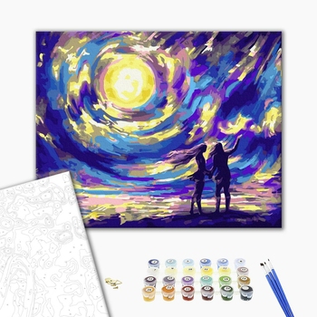 Картина по номерам Романтика - Зоряна ніч для закоханих
