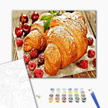 Картина по номерам Натюрморти - Хрусткі круасани