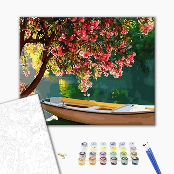 Картина по номерам Пейзажі - Квітучий берег