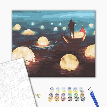 Картина по номерам Природа - Місячна прогулянка