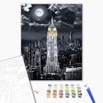 Картина по номерам Города - Нічний бізнес-центр