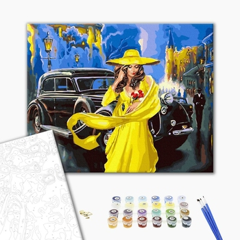 Картина по номерам Люди на картинах - Дама в жовтому