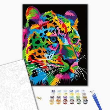 Картина по номерам Поп Арт - Плямистий леопард