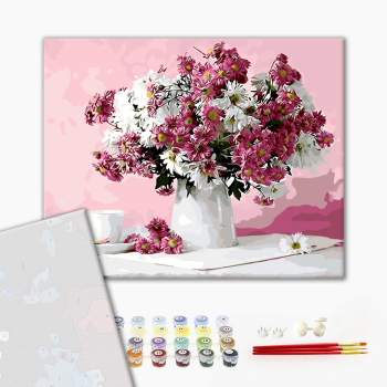 Картина по номерам Преміум картини - Натюрморт в рожевих тонах