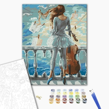 Картина по номерам Люди на картинах - Музична дівчинка