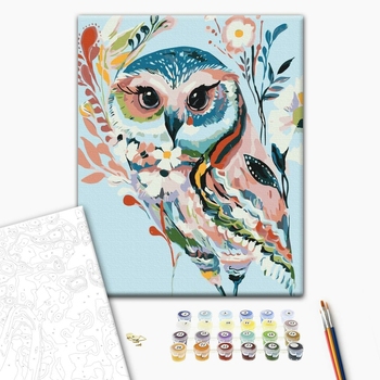 Картина по номерам Поп Арт - Мальована сова