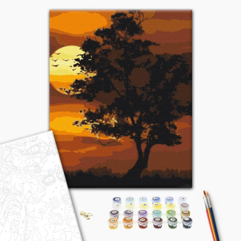 Картина по номерам Пейзажі - Палаючий захід