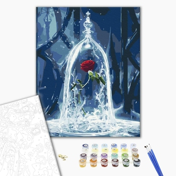 Картина по номерам Квіти - Зимова троянда