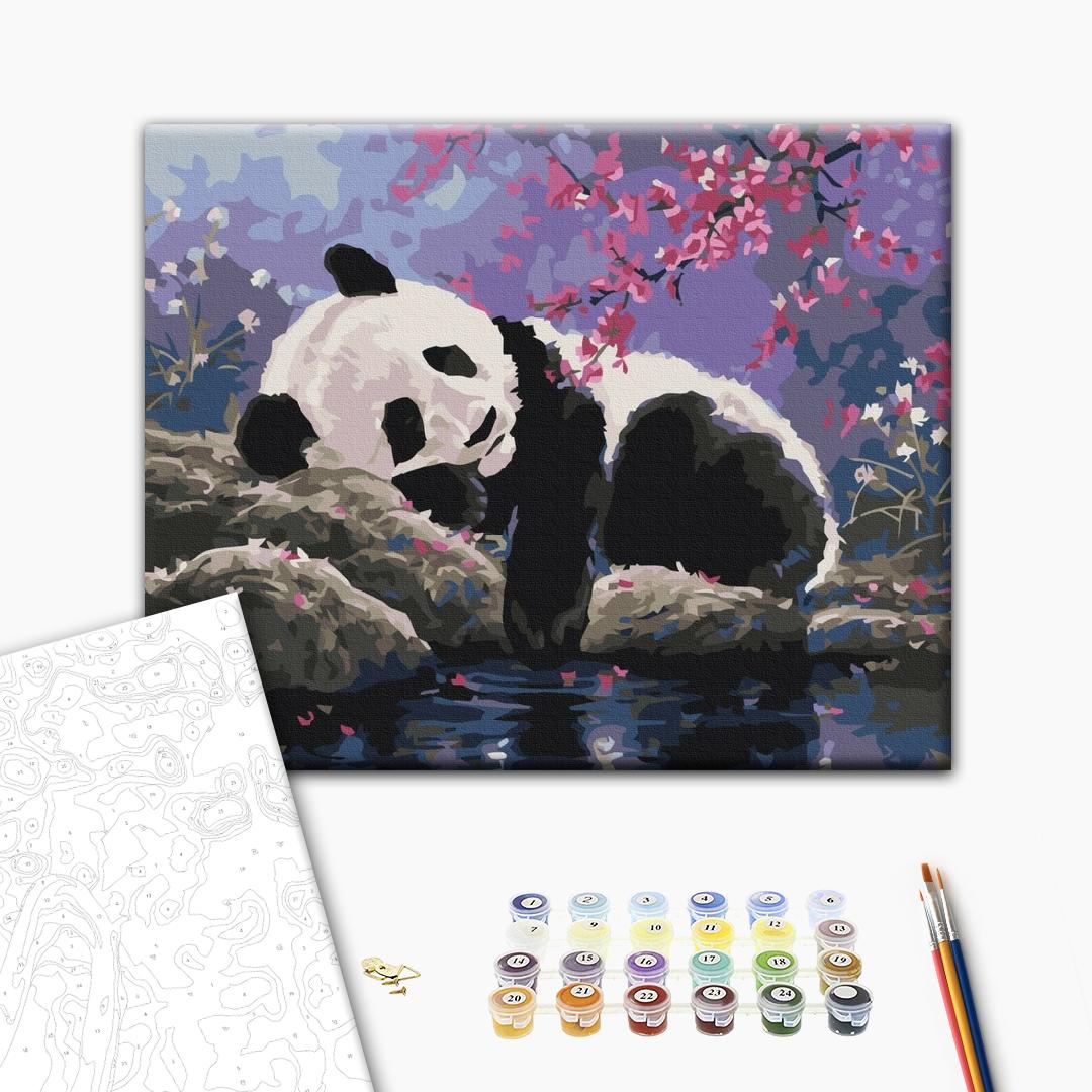 Картина по номерам Тварини, птахи та риби - Сладкий сон панды