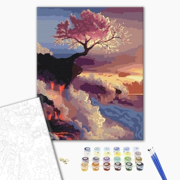 Картина по номерам Природа - Пурпурний колір вулкана