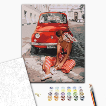 Картина по номерам Люди на картинах - Літо в червоному