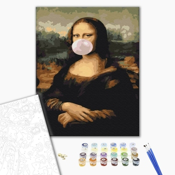 Картина по номерам Авторські колекції - Мона Ліза з жуйкою