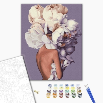 Картина по номерам Люди на картинах - Жіночні піони