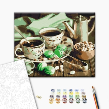 Картина по номерам Натюрморти - М'ятне чаювання