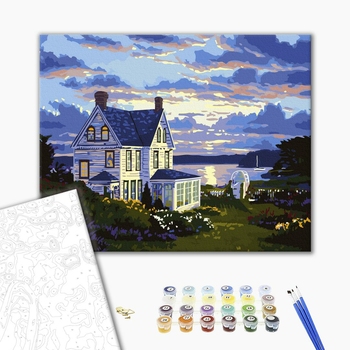 Картина по номерам Пейзажі - Будиночок біля моря