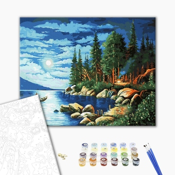 Картина по номерам Пейзажі - Нічна риболовля